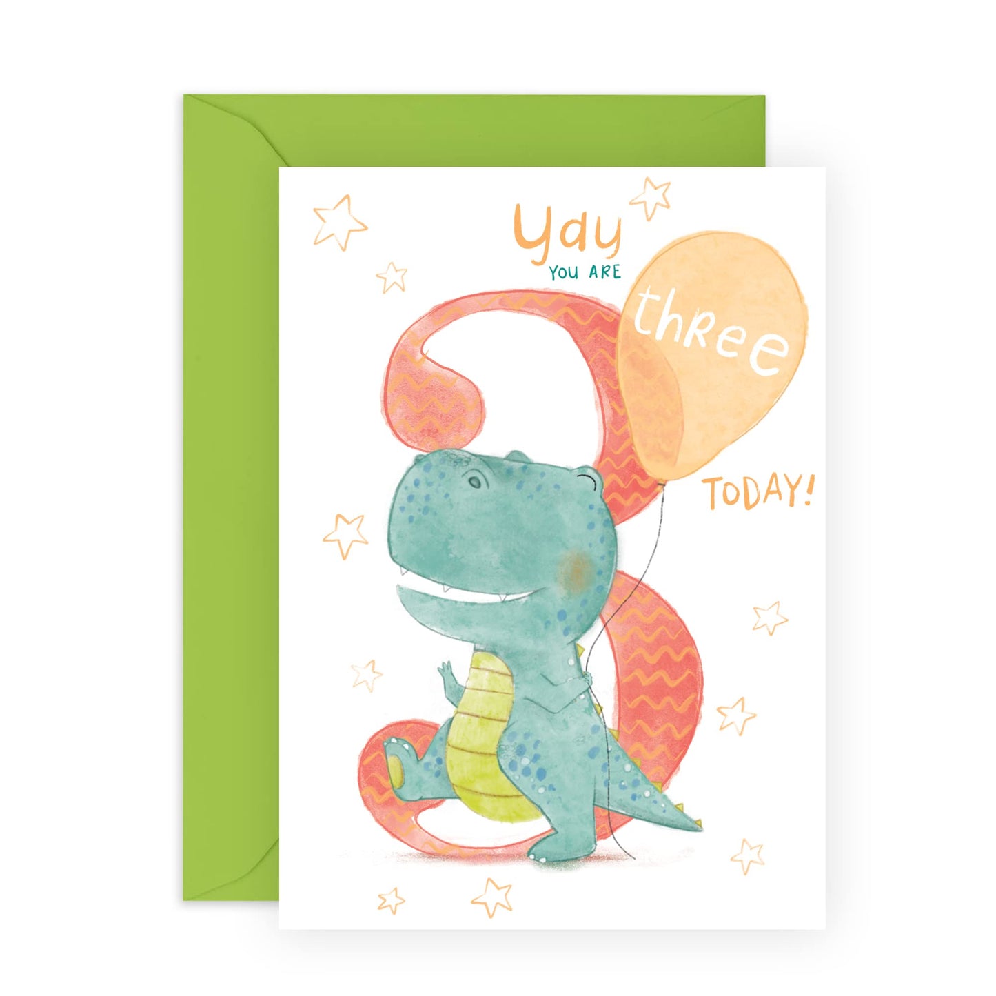 3rd Birthday Card For Boys - Happy Third Birthday Cards For Kids - For Son Nephew Godson - Baby Milestone Age Three - Gifts For Grandson - Comes With Fun Stickers - By Central 23