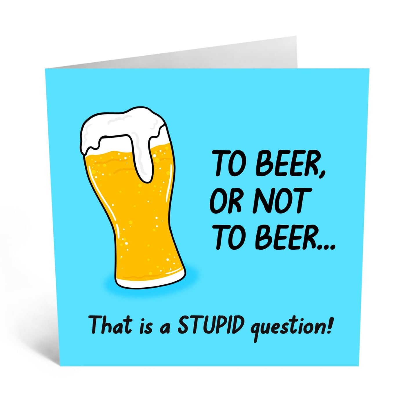 Dad Birthday Card - To Beer Or Not To Beer - Funny Birthday Cards For Men Pop Daddy Papa Uncle Husband Friends - Happy Bday Gifts For Him - Comes With Fun Stickers By Central 23