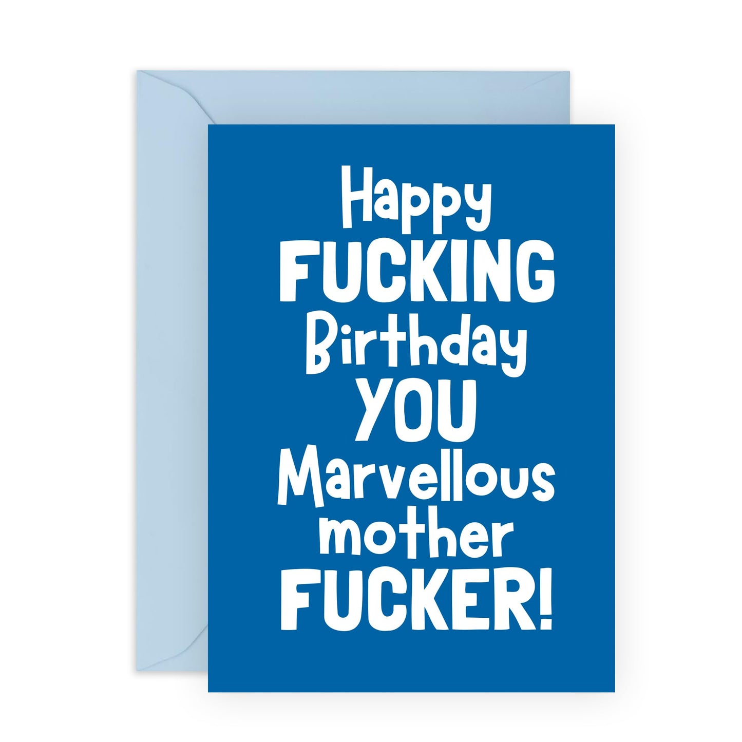 Hialrious Birthday Card Jokes - 'Marvelous Mother F*ck*r' - Gifts for Best & Close Friends, Sisters, Sis, Gal , Her, Bruv, Mate, Colleagues - Bday Jokes - Comes with Fun Stickers