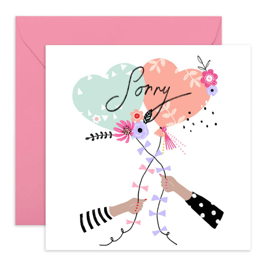 Wedding Regret Card From Guest - Sorry Balloons - Wedding Invitation Declined Card - Rsvp Reply Card From Entourage - Wedding Invitations Groom Bride - Comes With Fun Stickers By Central 23