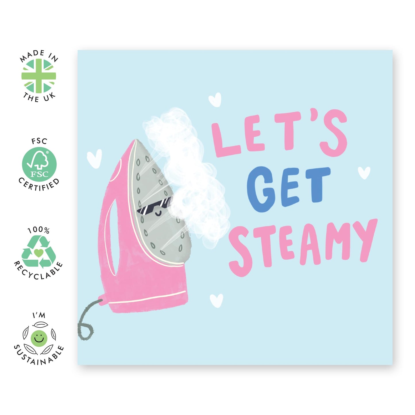 Wife Anniversary Card From Husband - Let's Get Steamy - Funny Love Cards For Her Him - I Love You Gift For Partner Boyfriend Girlfriend - Raunchy Valentines Cards - Comes With Stickers By Central 23