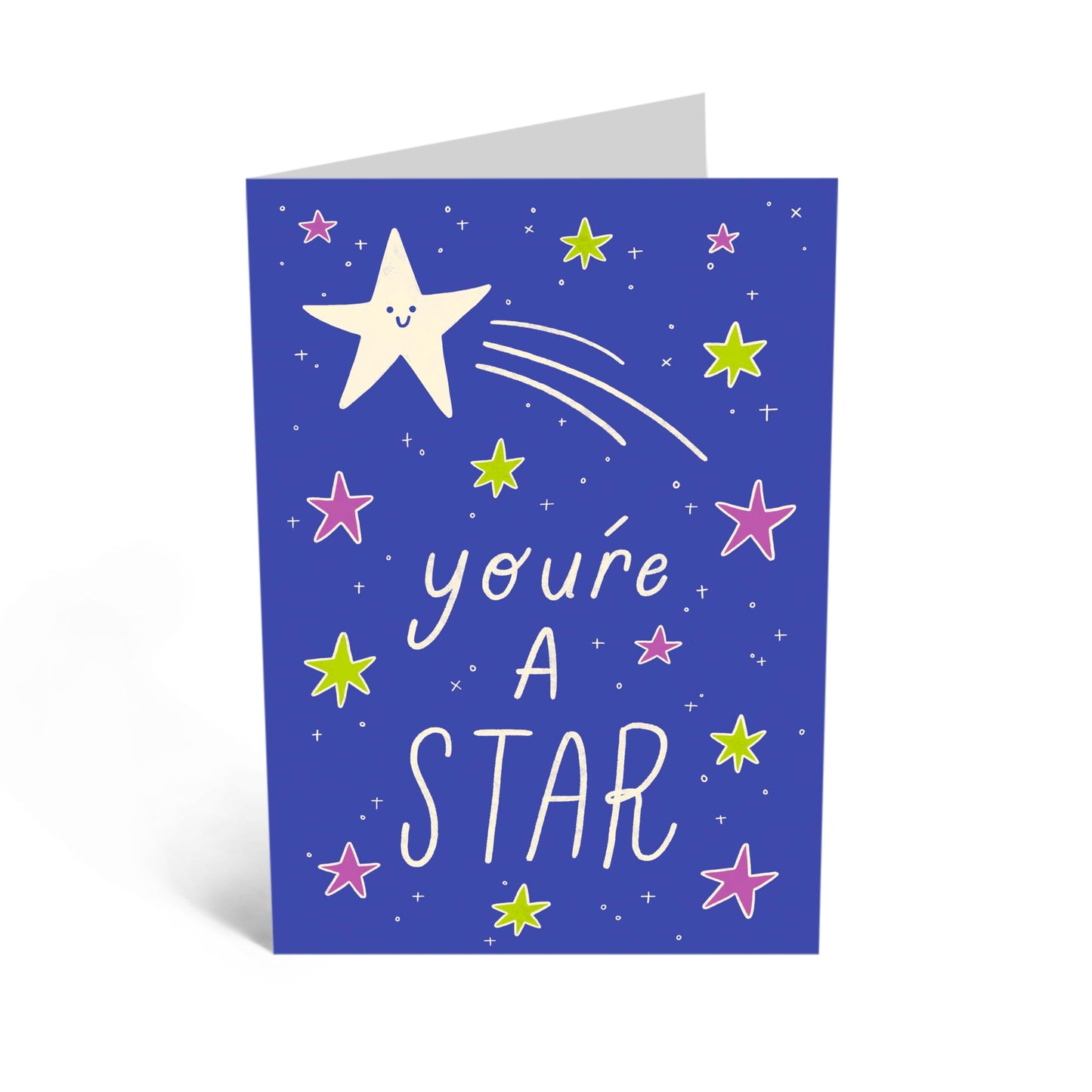 Cheerful Card - 'YOU'RE A STAR' - Perfect for Uplifting Anyone with a Positive Message - Ideal for Him Her Friends Family & Loved Ones - A Bright Way to Spread Joy - Comes With Stickers By Central 23
