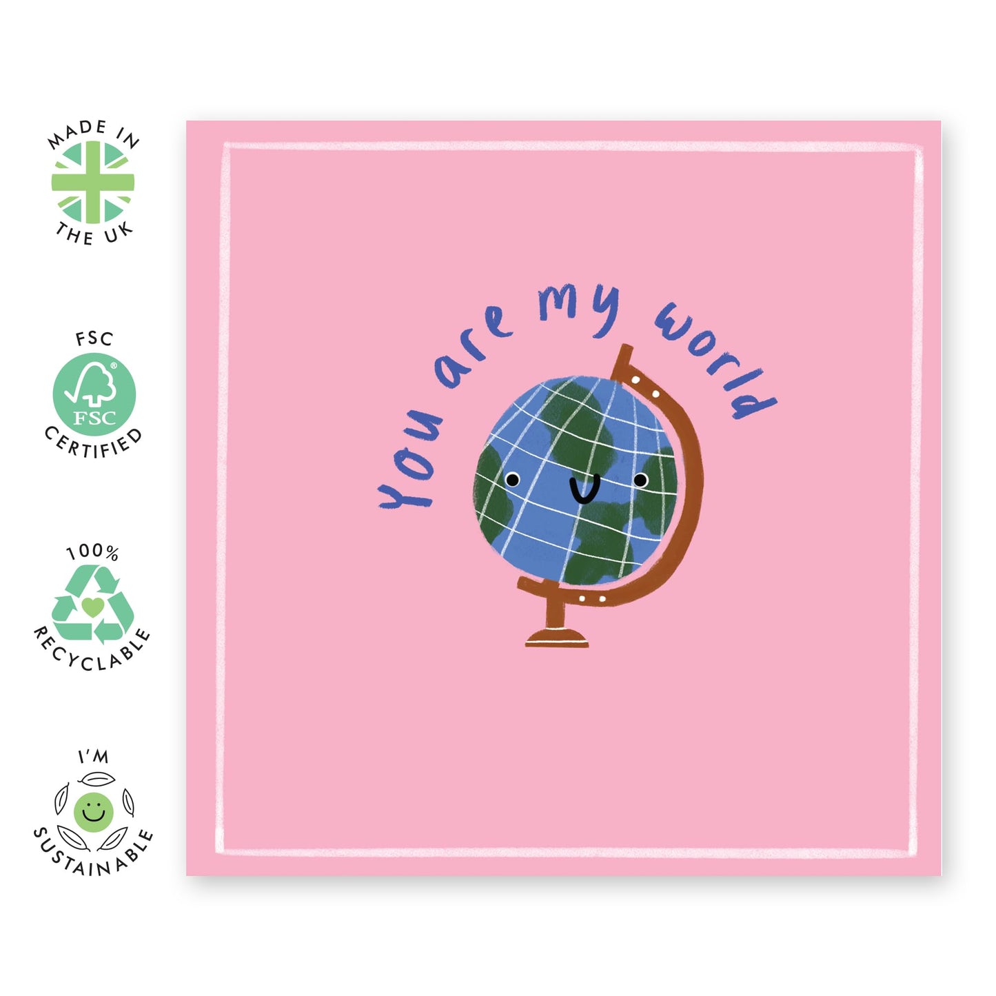 Happy Valentines Cards For Kids Classroom - 'you Are My World' - Thank You I Love You Appreciation Anniversary Card For Boyfriend Girlfriend - Love Gifts For Her Him - Comes With Cute Stickers