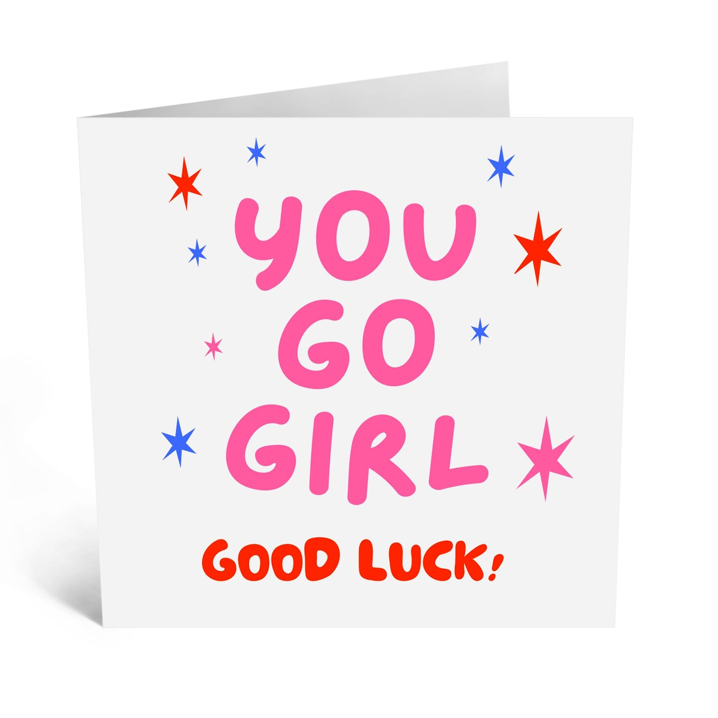 Cheerful Greeting Card - 'YOU GO, GIRL!' - Perfect for Celebrating Achievements with Empowering Vibes - Ideal for Friends Family Besties BFFs Sisters Colleagues Sis - Comes With Stickers By Central 23