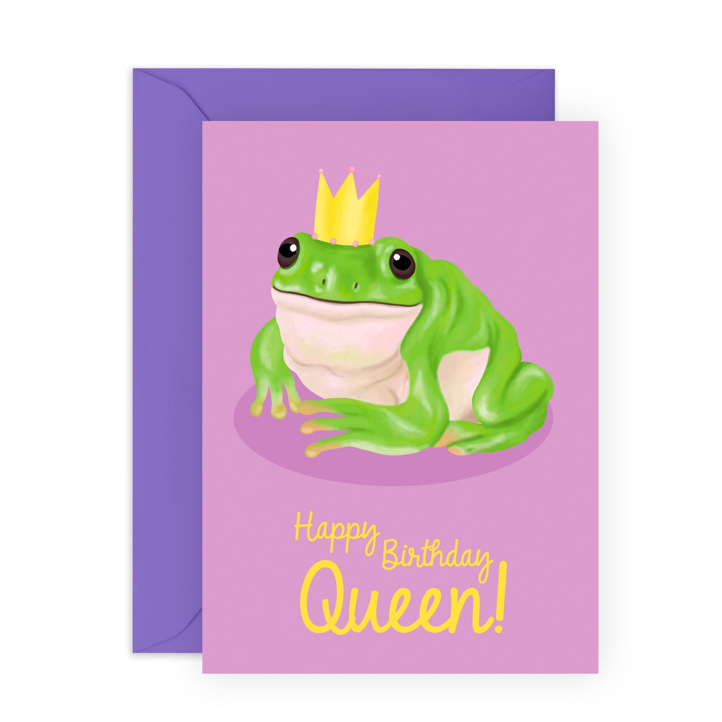 Mum Birthday Card - Wife Birthday Card - Happy Birthday Queen! - Greeting Cards Birthday For Women - Nan Birthday Card For Her - Comes With Stickers - By Central 23
