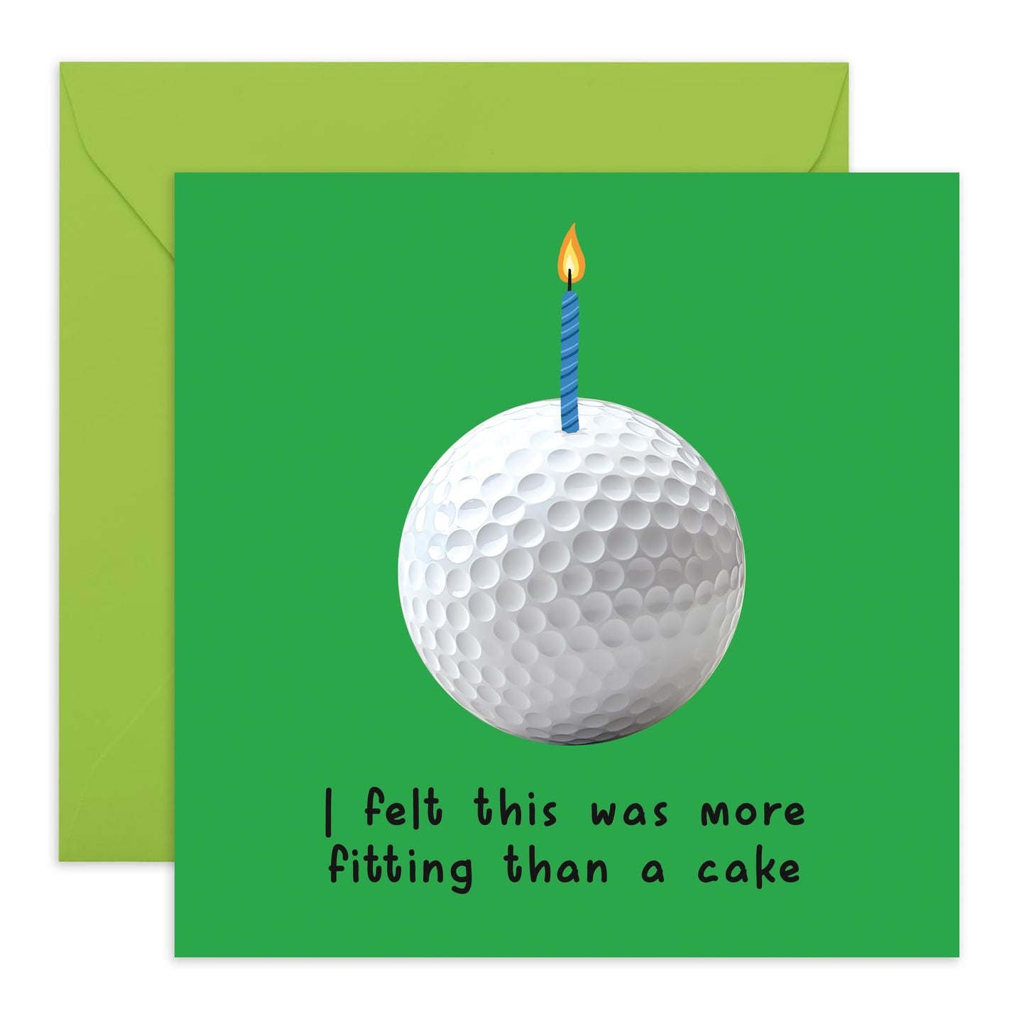 Birthday Card for Golf Fans - 'This Was More Fitting Golf' - Gifts for Bruv, Mates, Best Friends, BFF, Co-worker, Colleague, Bro, Uncle, Dad, Brother - Ball Cake - Comes with Fun Stickers