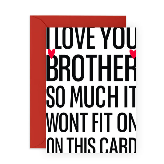 Brother Birthday Card From Sister - Brother I Love You So Much - Love Cards For Him - Thank You, Congratulations, Appreciation Gifts For Men Male Sibling - Comes With Fun Stickers By Central 23