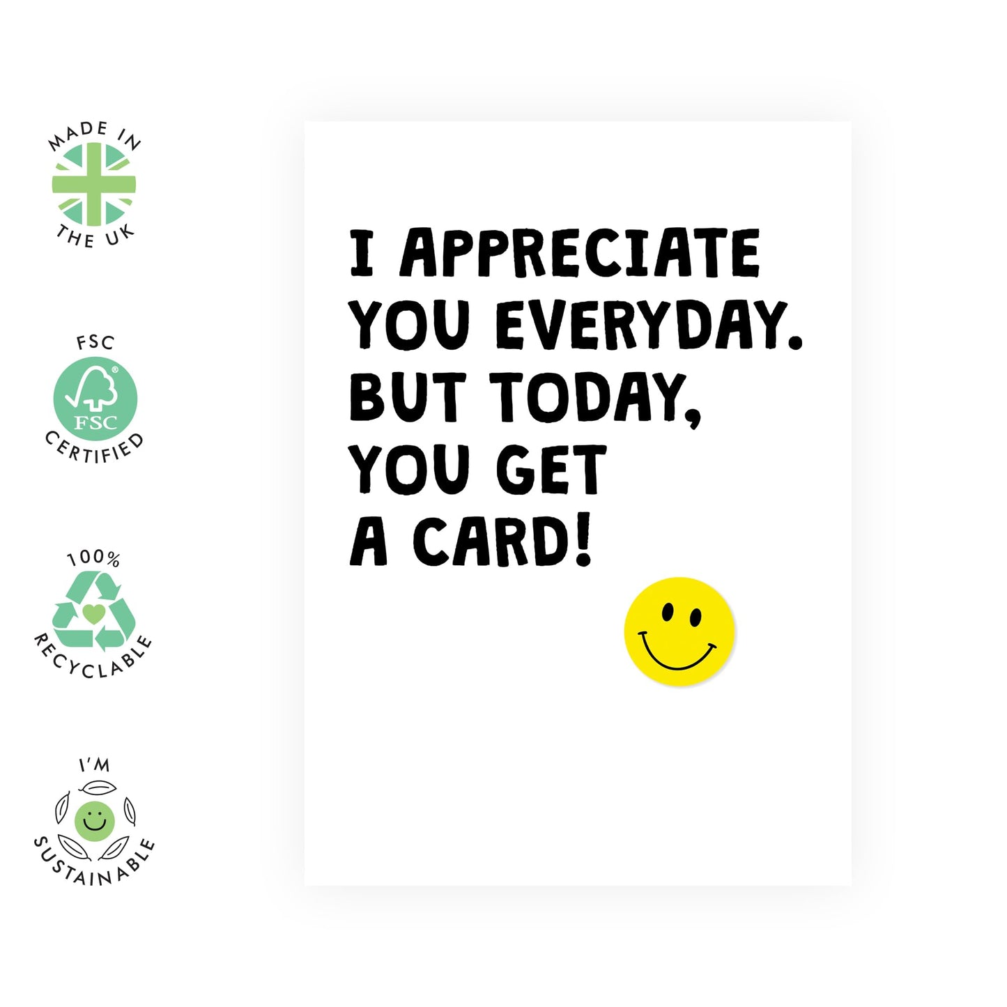 Happy Birthday Card For Men Women - Today You Get A Card - Appreciation and Thank You Gifts For Husband Wife Brother Sister Coworker Mum Dad - Mothers Day Fathers Day Card - Comes With Stickers