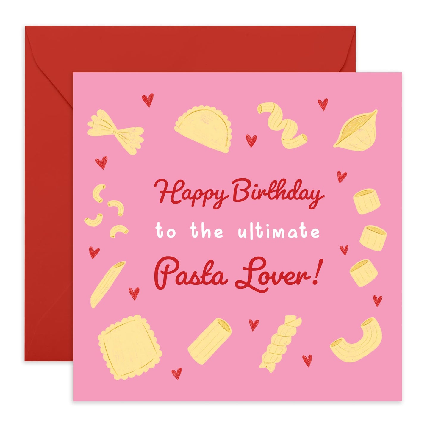 Birthday Card for Women, Men & Pasta Lovers – Gifts for Him, Her, Friends, Bestie, Food Buddies, Wife, Husband, Mum, Dad, Brother, Sister, Colleagues, Chef - Comes with Fun Stickers