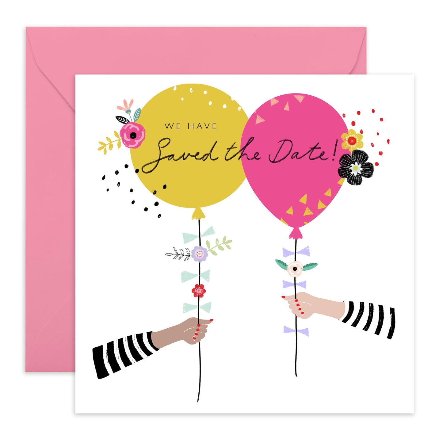 Invitation Acceptance Response From Guest - Balloon We Have Saved The Date - Wedding Reply Card Guest - Wedding Invitations From Groom Bride - Rsvp Reply Card - Comes With Fun Stickers By Central 23
