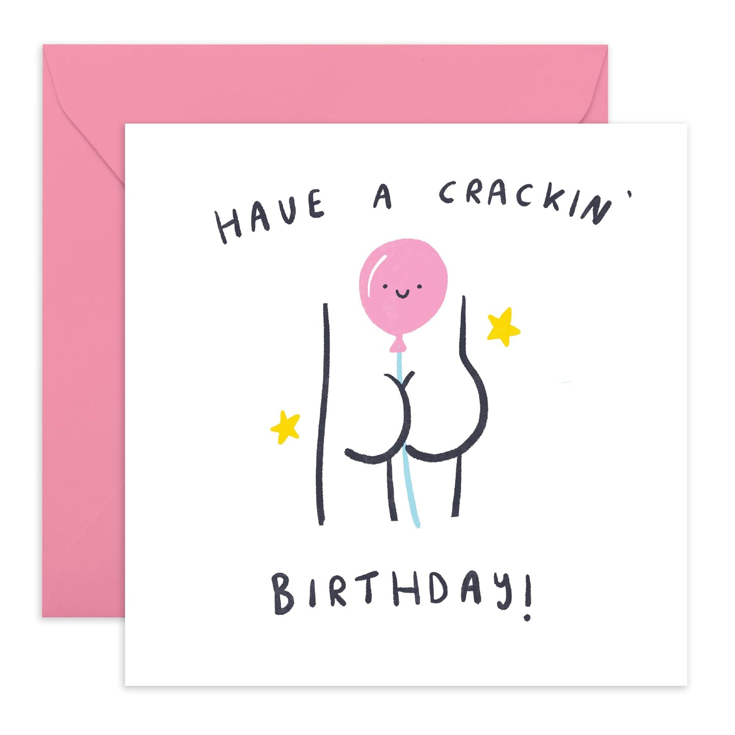 Funny Birthday Card - 'HAVE A CRACKIN' BIRTHDAY!' - Perfect for Celebrating with Humor and Fun - Ideal for Friends Family Besties BFFs Girlfriend Boyfriend - Comes With Stickers By Central 23