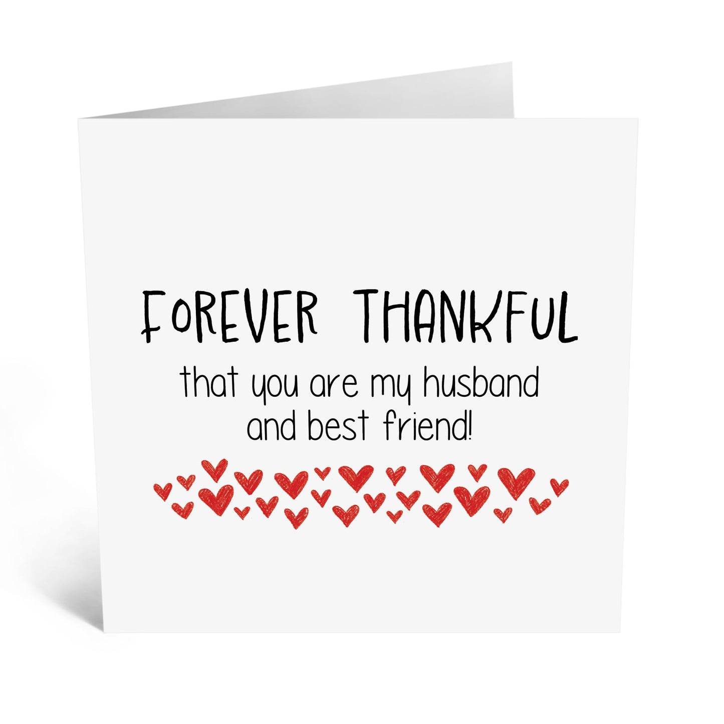 Greeting Card - 'FOREVER THANKFUL HUSBAND' - Perfect for Expressing Deep Gratitude and Love - Ideal for Showing Appreciation to Your Husband on Any Special Occasion - Comes With Stickers By Central 23