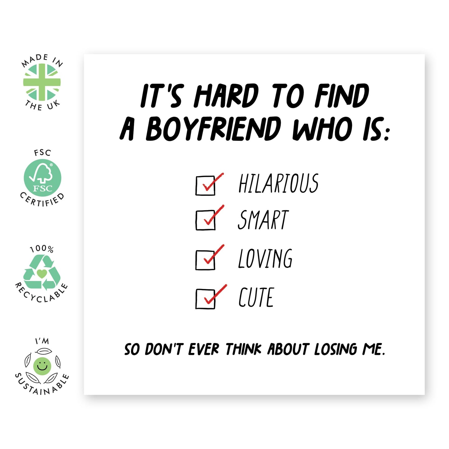 Girlfriend Birthday Cards - Hard To Find A Perfect Boyfriend - Funny Anniversary Cards For Boyfriend - Sarcastic Valentine's Card - I Love You Gifts For Her - Comes With Fun Stickers By Central 23