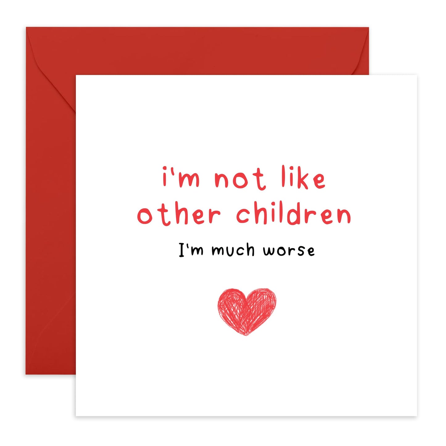 Charming Greeting Card - 'NOT LIKE OTHER CHILDREN' - Perfect for Celebrating Unique Personalities with a Touch of Humor - Ideal for Friends Family Parents MUMs Dads - Comes With Stickers By Central 23