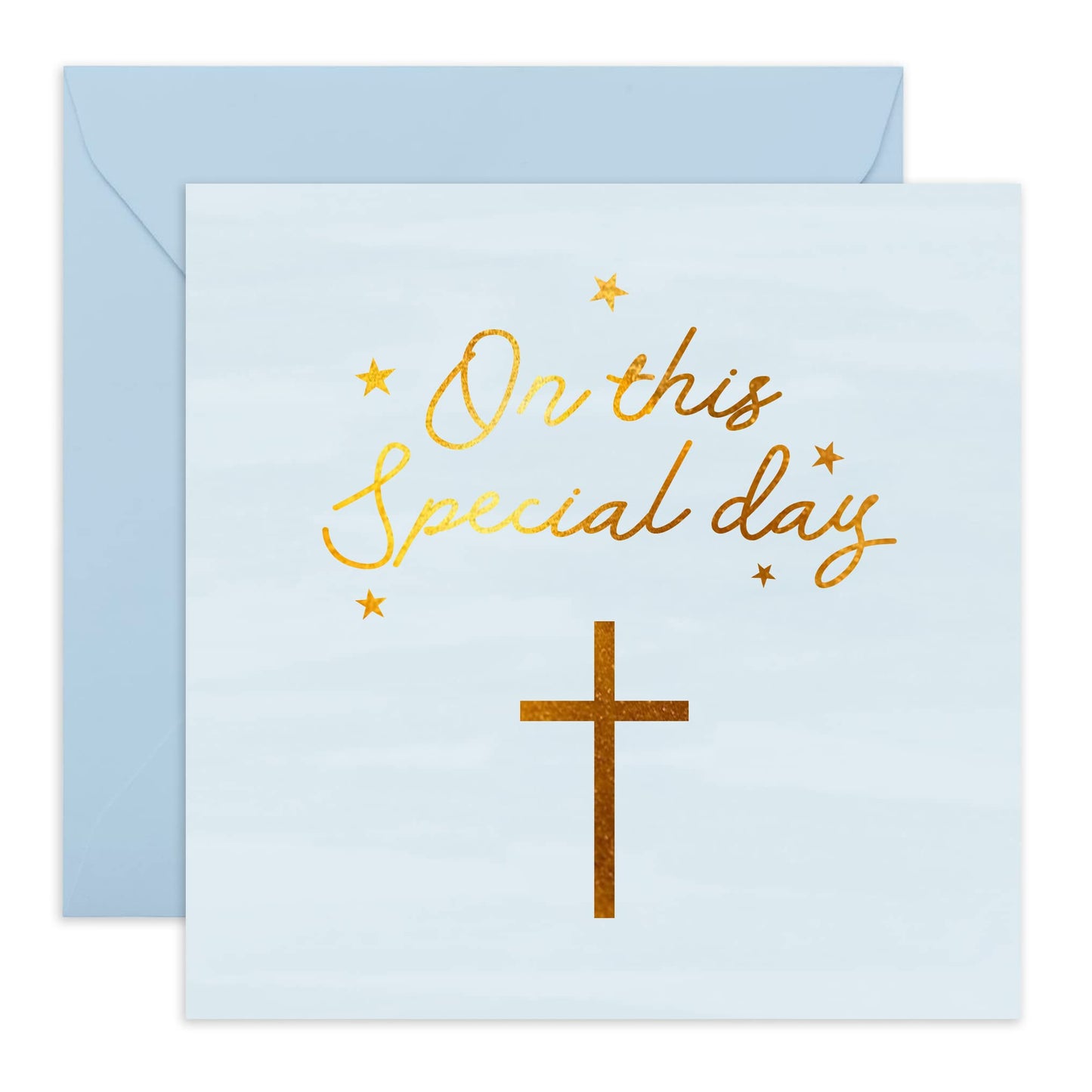 Central 23 Baptismal Card 'On This Special Day' Dedication Day For Baby Girl Baby Boy - Christening Card for Niece Nephew - Baptism Granddaughter Grandson - Comes With Stickers
