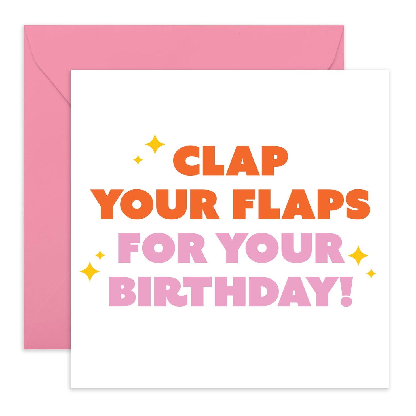 Hilarious Birthday Card Joke for Ladies - 'Clap Your Flaps For Your Birthday' -Gifts for Bestie, Friends, Colleagues, Co-workers, Her, Cousin, Partner, Girls - Flappy - Comes with Fun Stickers