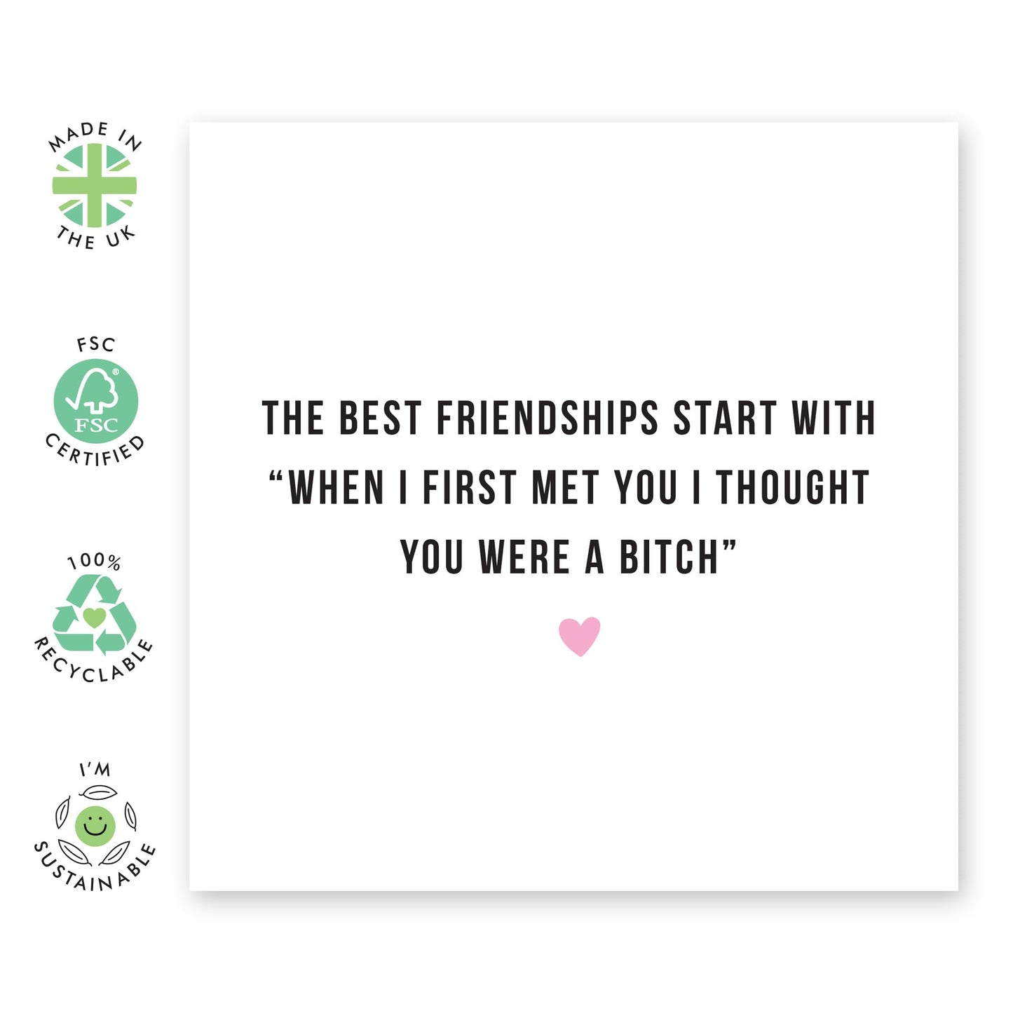 Birthday Card For Women - When I First Saw You I Thought You Were A Bitch - Birthday Greeting Cards For Girl - Gift For Daughter Sisters - For Female Friend - Comes With Stickers By Central 23