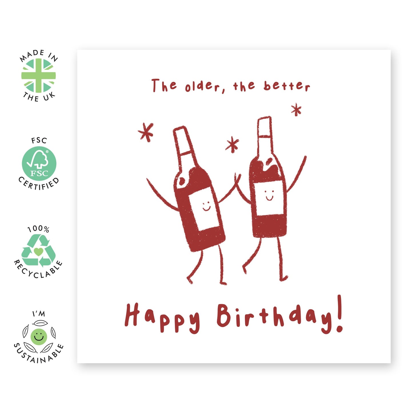 Happy Birthday Dad Cards - The Older The Better - Beer Jokes Humour - Funny Birthday Card For Men Uncle Grandpa - Gifts For Him Her - Comes With Fun Stickers By Central 23