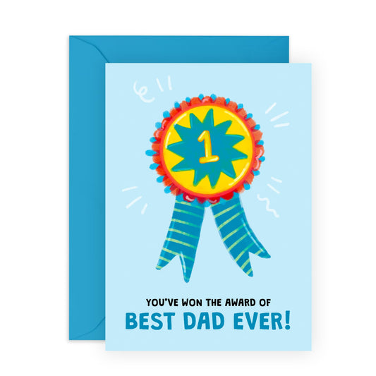 Dad Bday Card - No.1 Dad - Father's Day Cards From Daughter Son - Happy Birthday Card For Dad - Appreciation Thank You Gifts For Him Men Pop Papa Daddy - Comes With Fun Stickers By Central 23