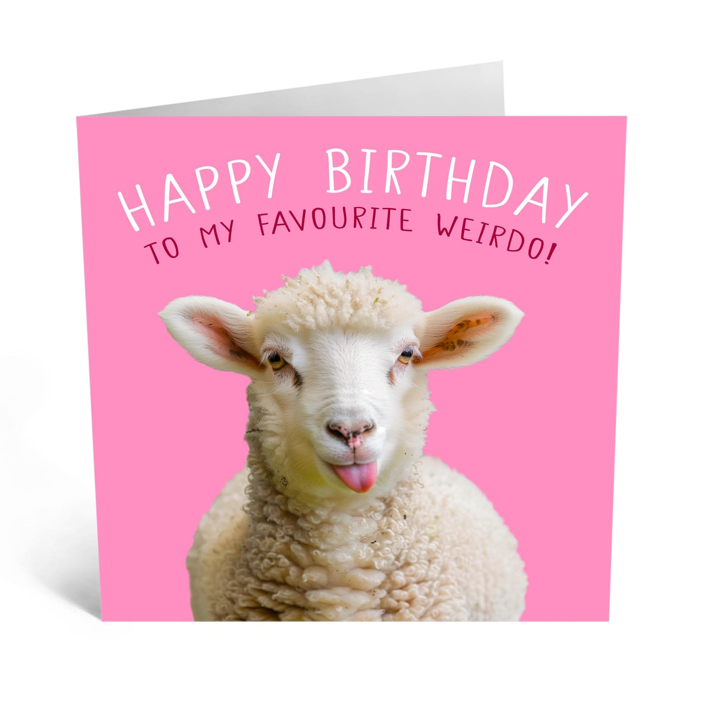 Greeting Card - 'BIRTHDAY FAVOURITE WEIRDO SHEEP' - Perfect for Celebrating with a Fun, Quirky Twist - Ideal for Adding a Touch of Humor and Joy to Any Birthday - Comes With Stickers By Central 23