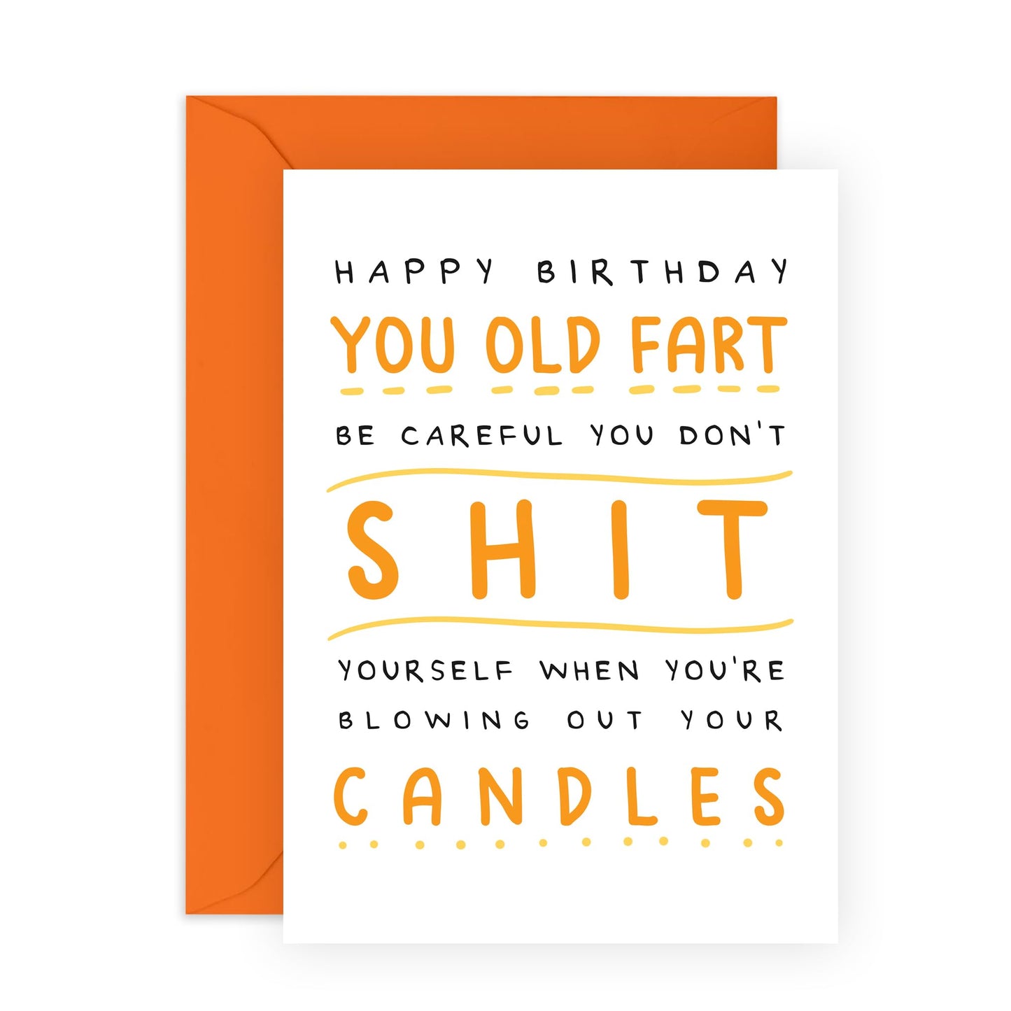 Funny Birthday Cards For Men - Happy Birthday You Old Fart - Greeting Cards For Mum Dad Grandad Friends - Hilarious Gifts For Men And Women - Comes With Fun Stickers By Central 23