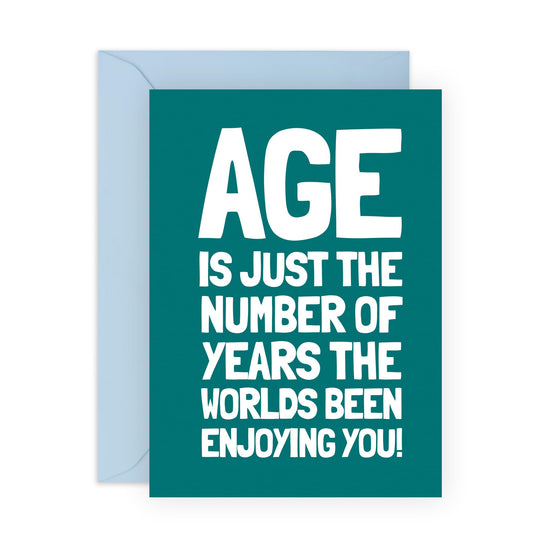Birthday Greeting Card - 'THE WORLD'S BEEN ENJOYING YOU' - Perfect for Celebrating Your Loved Ones Special Day- Ideal for Him Her Wife Husband Friends Family BFFs- Comes With Stickers By Central 23