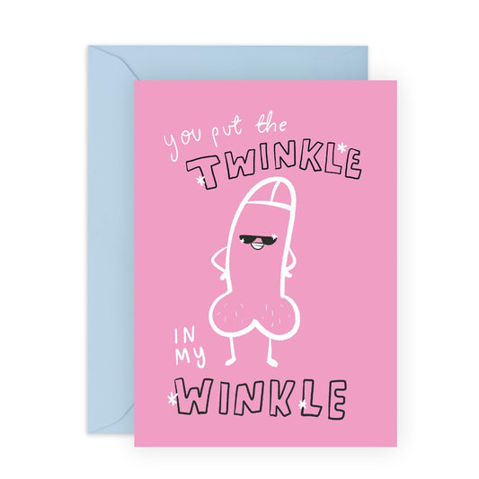 Hilarious Greeting Card - 'Tinkle Winkle Sparkle' - Gifts for Husband, Boyfriend, Him, Partner, Married Couple, Newly Wed - Do The Moves - Comes with Fun Stickers