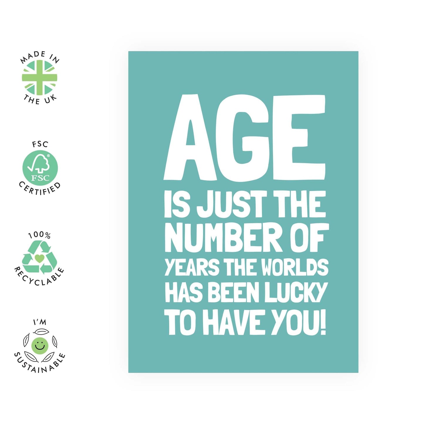 Birthday Greeting Card - 'LUCKY TO HAVE YOU' - Perfect for Celebrating Your Loved Ones Special Day - Ideal for Him Her Wife Husband Friends Family BFFs Fiancé - Comes With Stickers By Central 23