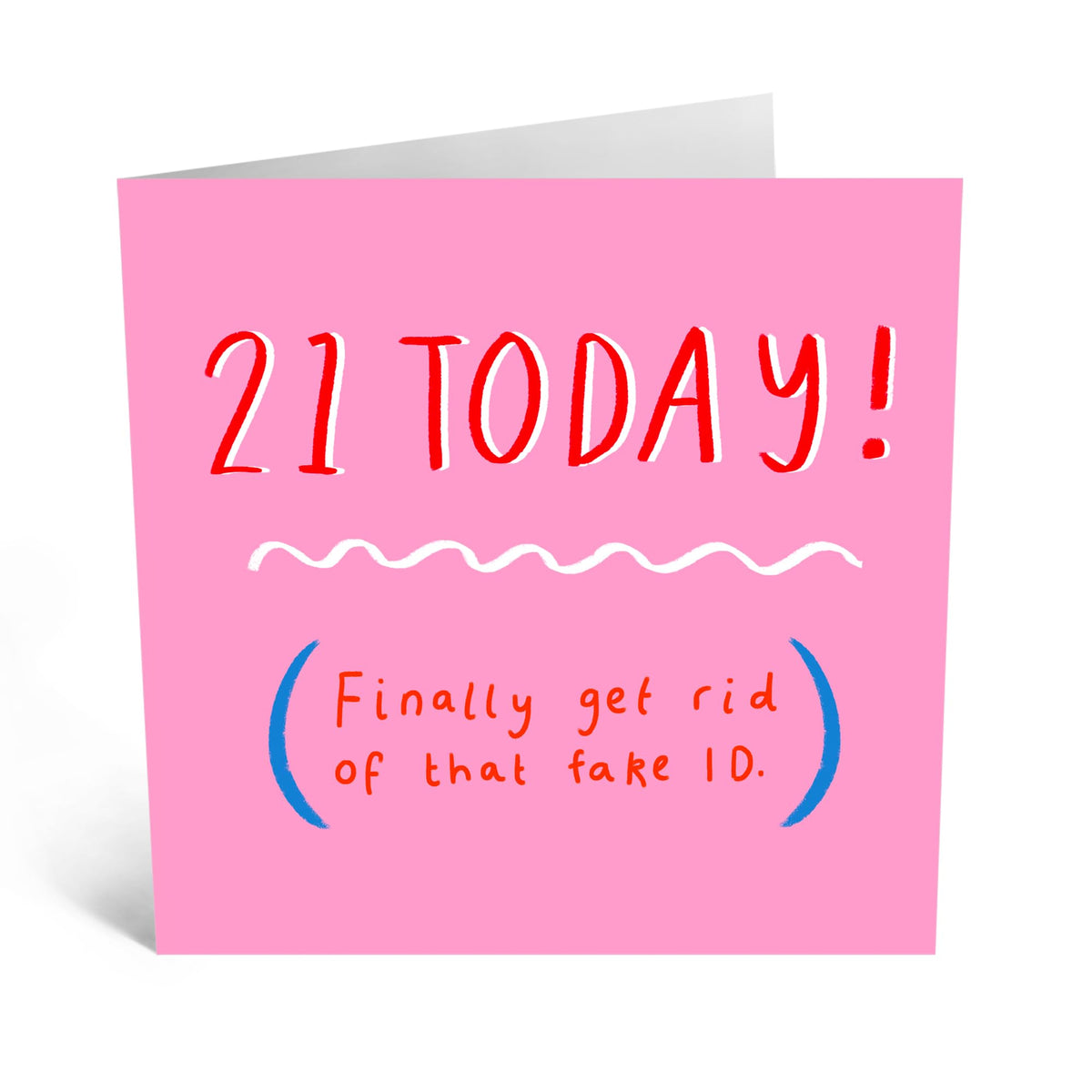 Birthday Greeting Card - '21 TODAY TYPE' - Perfect for Celebrating a 21st Birthday with a Stylish Design - Ideal for Adding Excitement and Joy to the Special Day - Comes With Stickers By Central 23