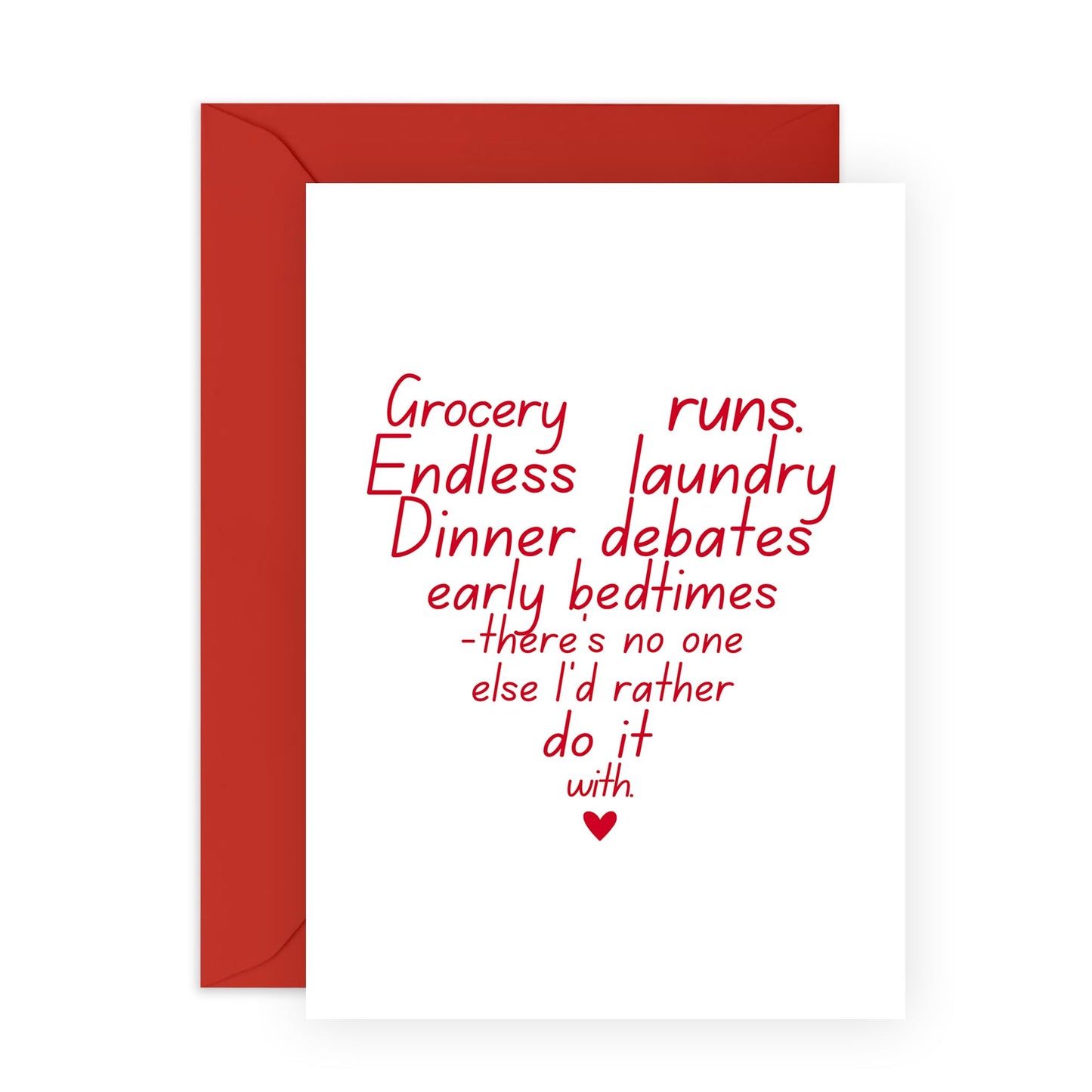 Cute Love Card - 'No One Else I'd Rather Do It With' - Romantic Valentines Day Gifts for Boyfriend, Husband, Wife, Girlfriend, Partner, Other Half - Together - Comes with Fun Stickers