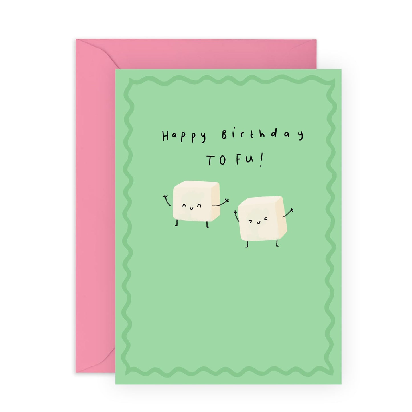 Creatively Cute Birthday Card - 'Birthday Tofu' - Gifts for Co-workers, Friends, Besties, BFF, Son, Daughter, Sister, Colleagues, Partners, Graduates, Brother, Bruv - To You - Comes with Fun Stickers