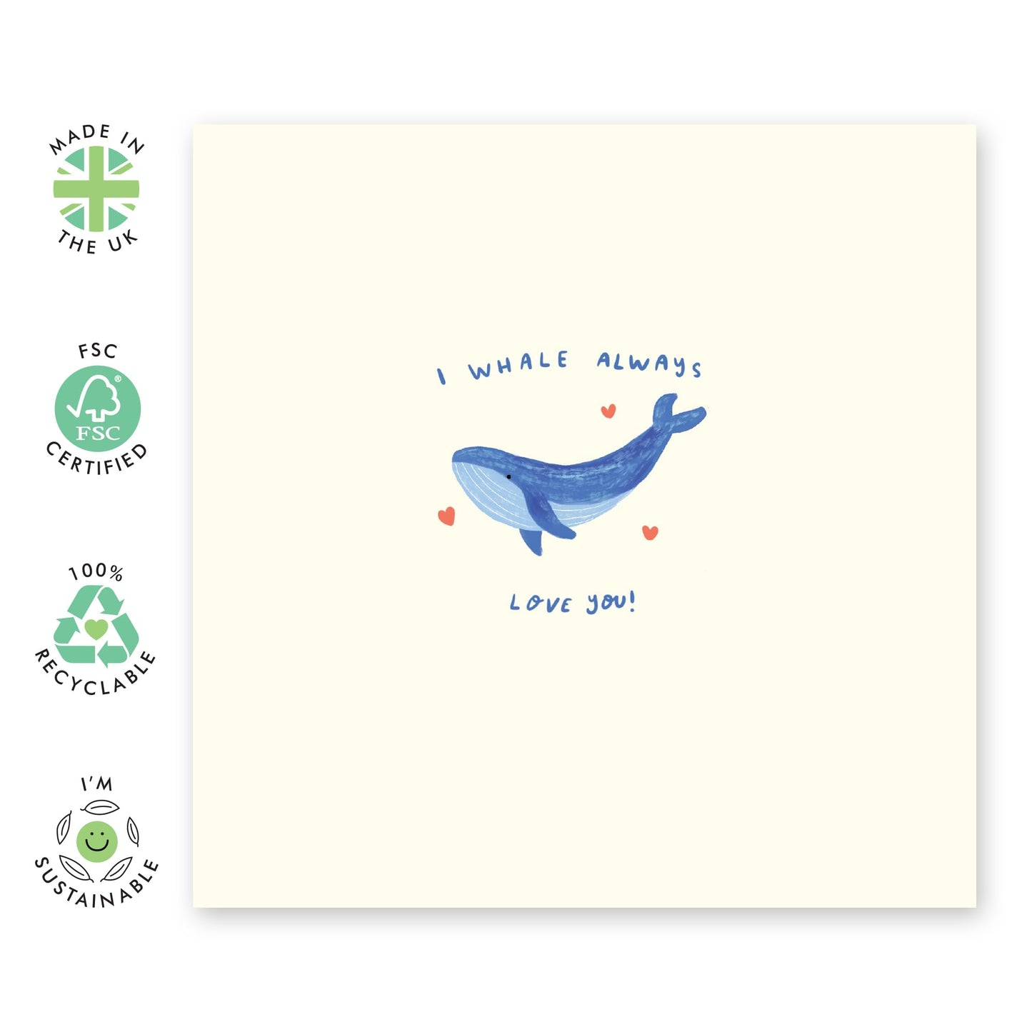 Cute & Romantic Valentines Day Card - 'Whaley Love You' - Gifts for Her, Him, Husband, Wife, Girlfriend, Boyfriend, Spouse - I Really Do - Comes with Fun Stickers