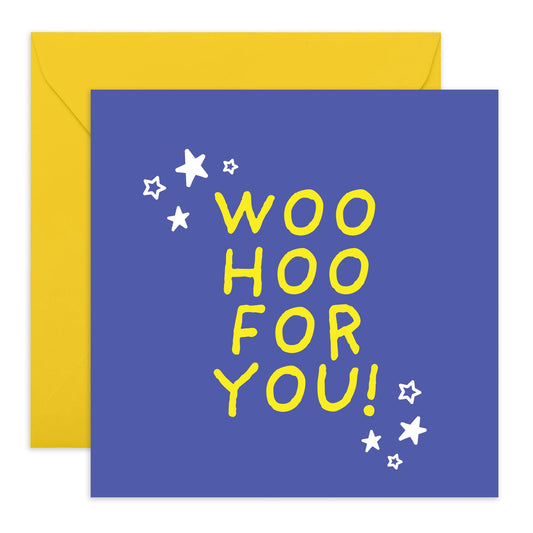 Congratulations Greeting Cards For Son Daughter - Woohoo For You - Graduation, Job Promotion Celebration Driving Test Exam Goodluck Gifts For Him Her - Comes With Stickers By Central 23