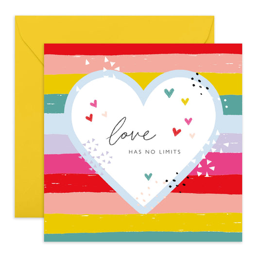 Love & Positivity Greeting Card - 'LGBT 15' - Gifts for Gays, Lesbian, Him, Her, She, He, His, Her, Ladies, Men, Women, Male, Female, Guys, Girls - True Colors - Comes with Fun Stickers