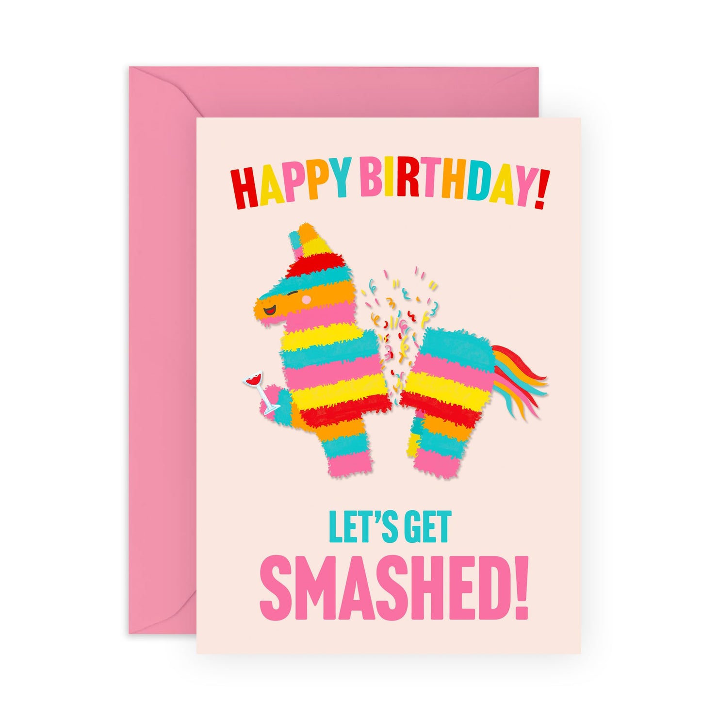 Goddaughter Birthday Cards - Birthday Pinata Lets Get Smashed - Cute Birthday Card For Her - Sweet Gifts For Daughter - Kids Teens - Boys Girls - For Friends - Comes With Fun Stickers - By Central 23