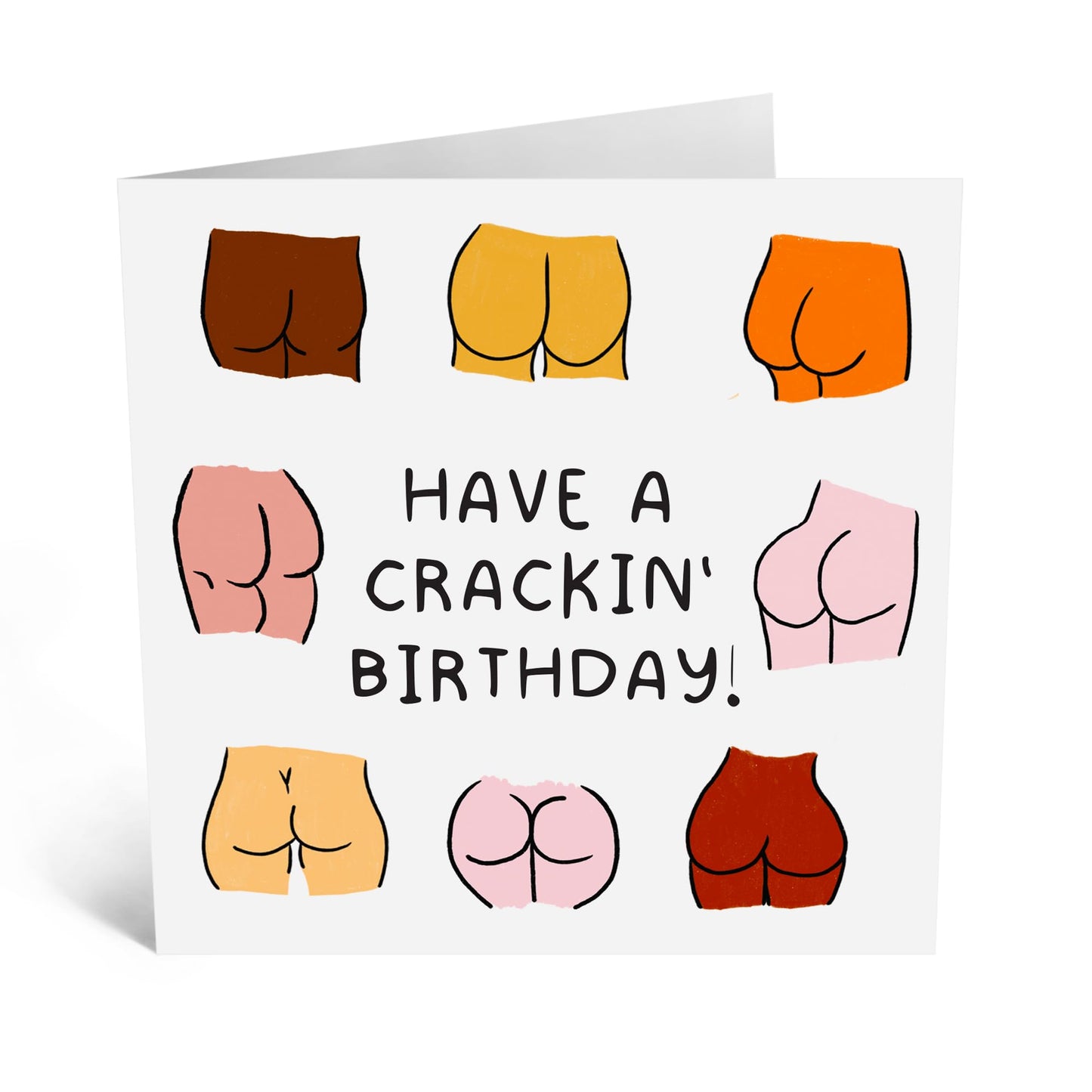 Funny Birthday Card - 'CRACKIN' BIRTHDAY B*MS!' - Perfect for Celebrating with Humor and a Cheeky Twist - Ideal for Friends Family Besties BFFs Girlfriend Boyfriend - Comes With Stickers By Central 23