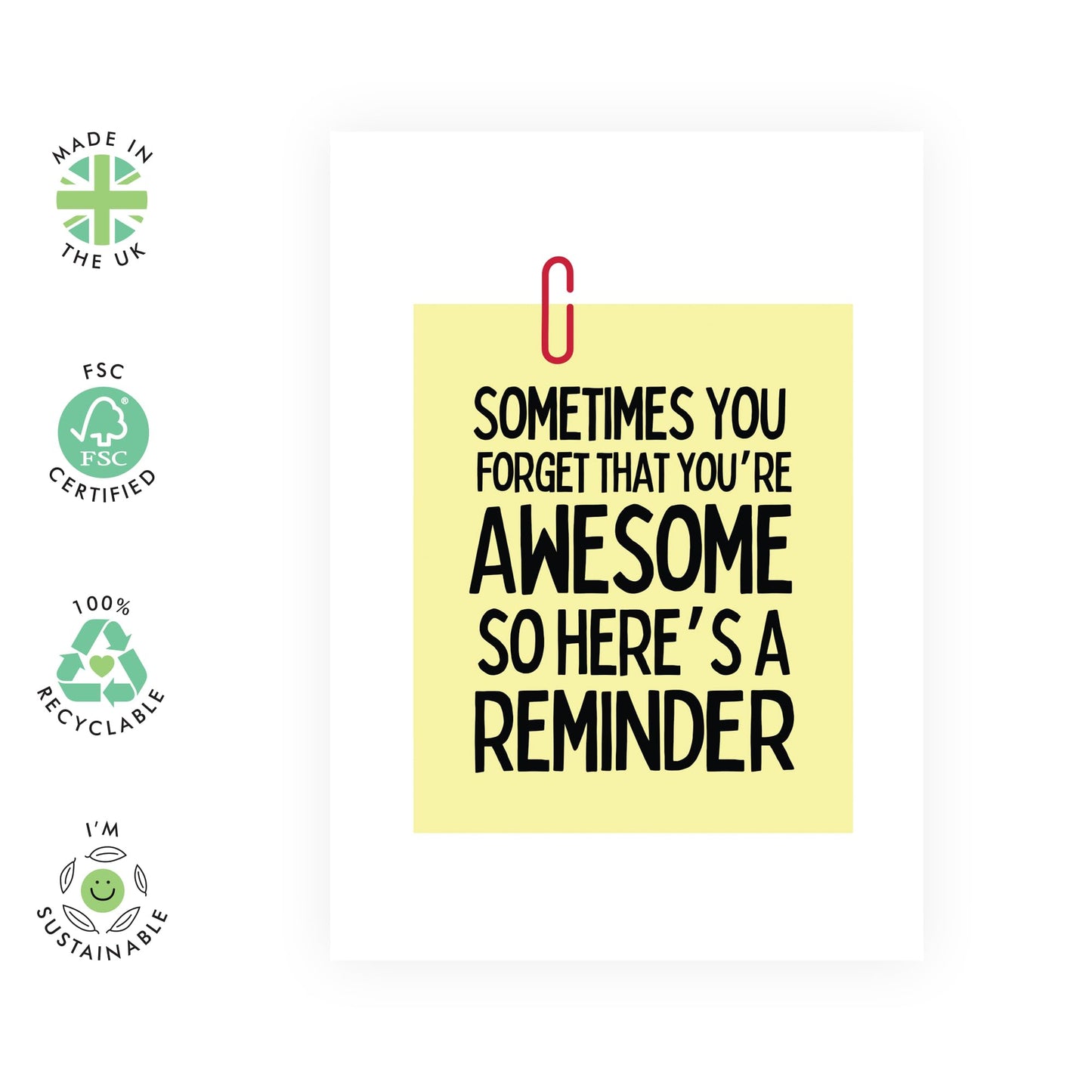 Well Done Card - You're Pretty F*cking Awesome! - Thank You Cards Congratulations Good Luck Greeting Cards - Appreciation Gifts For Friends Son Daughter Wife Mum - Comes With Stickers By Central 23
