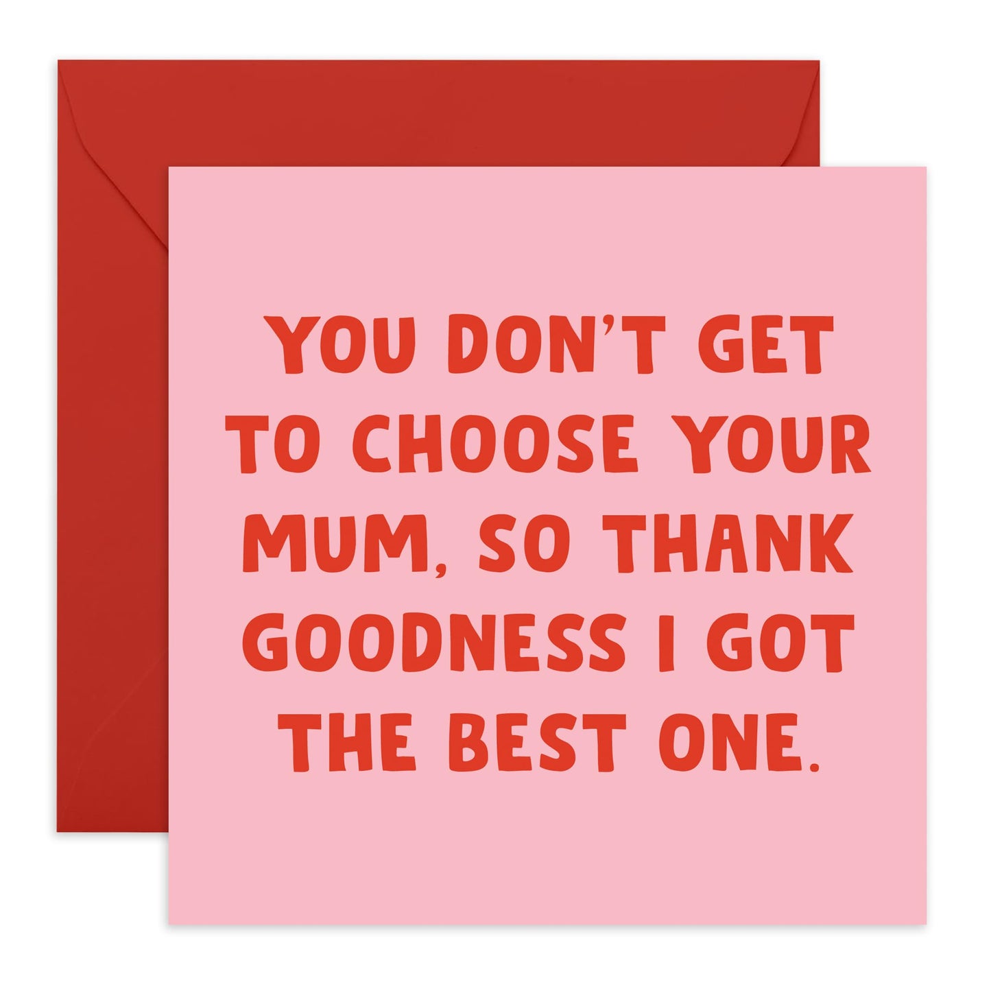 Funny Mum Greeting Card - 'Thank Goodness' - Birthday Card Gifts For Mum, Mama, Mummy, Mam, Her, Women, Ladies from Family - Heartfelt and Humorous Mothers Day Card - Comes with Fun Stickers