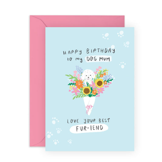 Dog Mum Birthday Cards - Birthday Card From Dog - Happy Birthday Card And Envelope - Gifts For Fur Parents Pet Owners - Puppies Doggo - Comes With Cute Stickers By Central 23