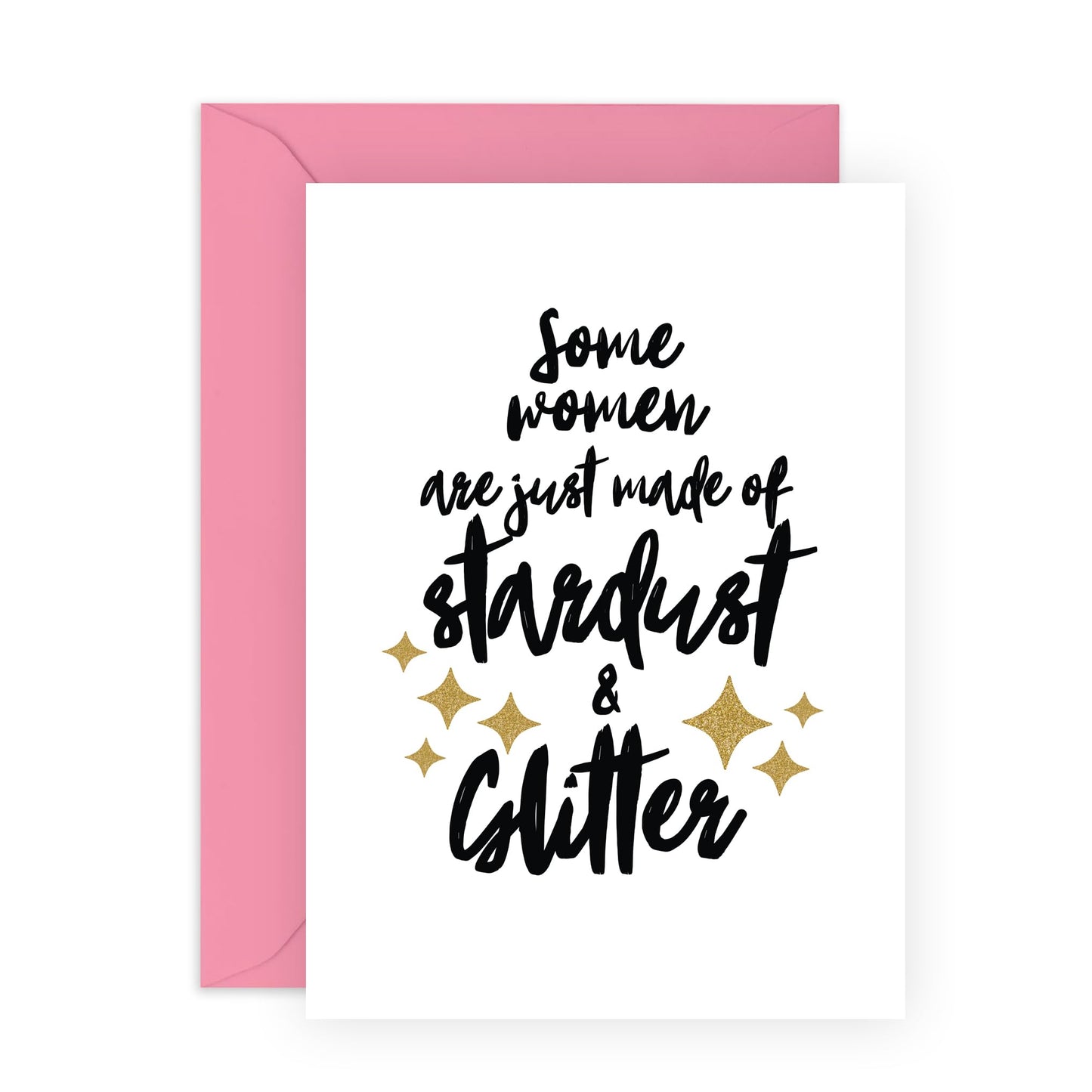 Positive Birthday Cards for Women - 'Made of Stardust and Glitter' - Gifts for Mum, Mama, Wife, Gran, Grandma, Friend, Bestie, Girlfriend, Sister, Aunt - Appreciating Her -Comes with Fun Stickers