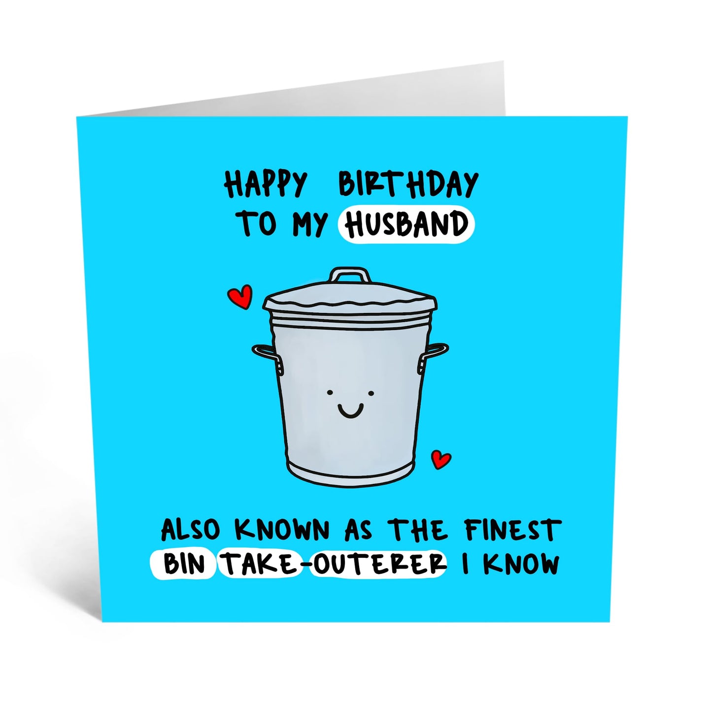 Birthday Card - 'HUSBAND BIN BIRTHDAY' - Perfect for Celebrating Your Wonderful Husband on His Special Day - Ideal for Couples Looking to Show Fun and Appreciation - Comes With Stickers By Central 23