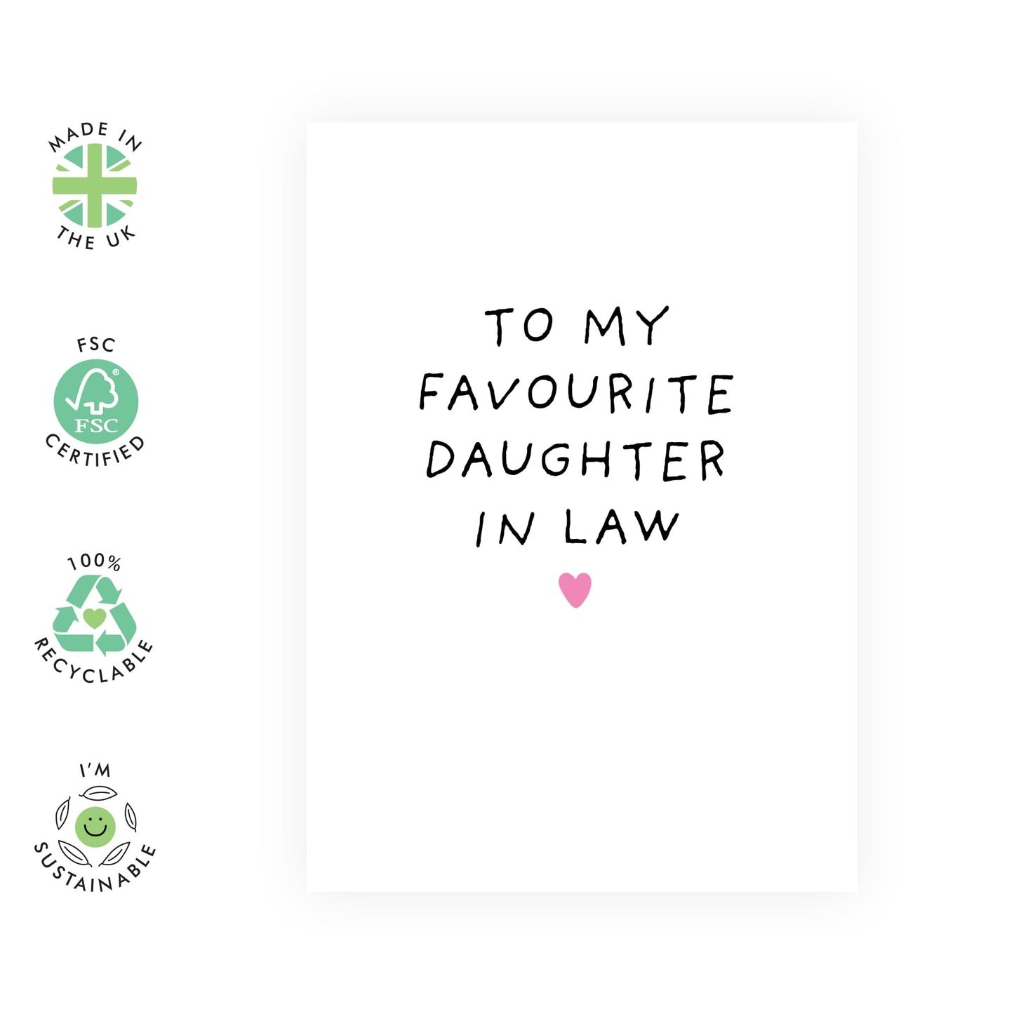 Birthday Card For Daughter-in-law - To My Favourite Daughter-in-law - Congratulations Well Done Good Luck Greeting Cards For Her - Daughter In Law Mother's Day Card - Comes With Stickers By Central 23