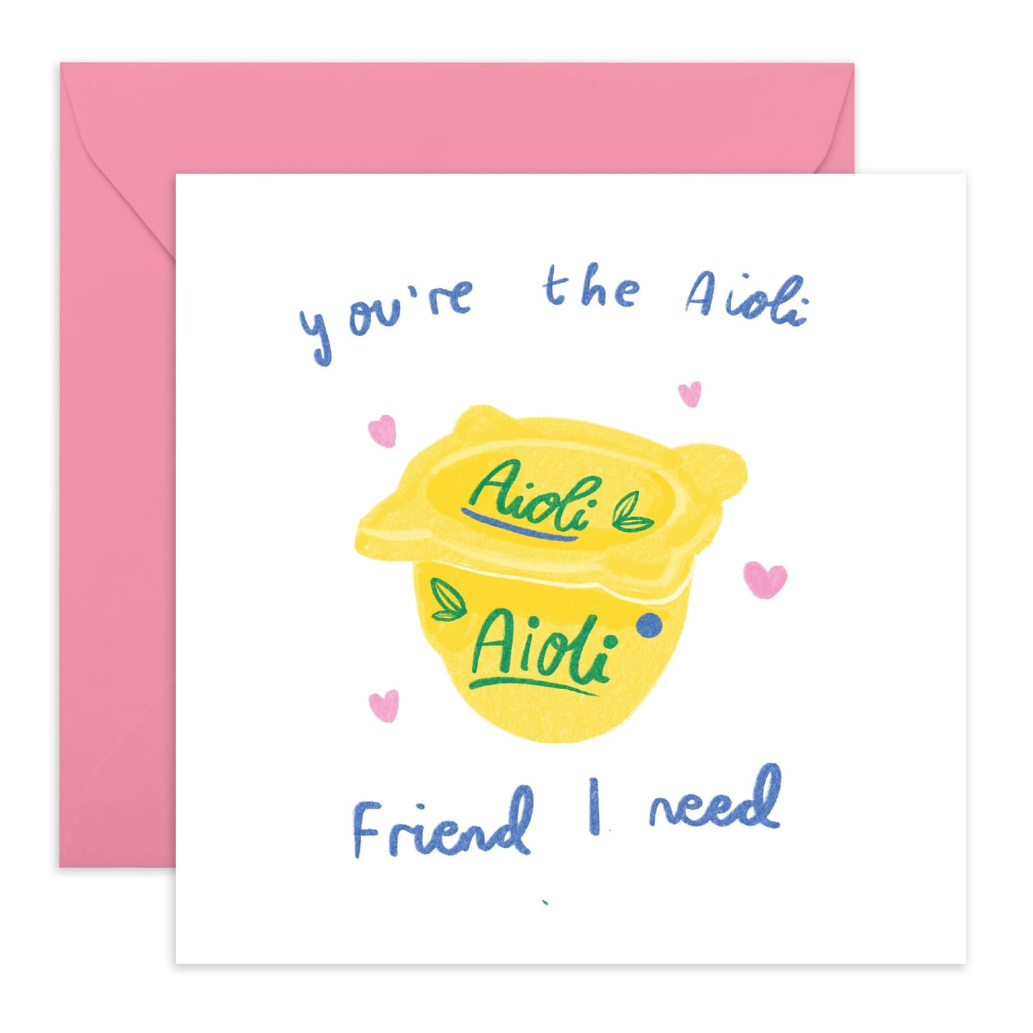 Friend Birthday Cards For Women - You're AOILI One I Need - Funny Food Puns - Bestfriend Card For Men Women - Friendship Gifts For Her Him Bestie Bff - Comes With Cute Stickers By Central 23