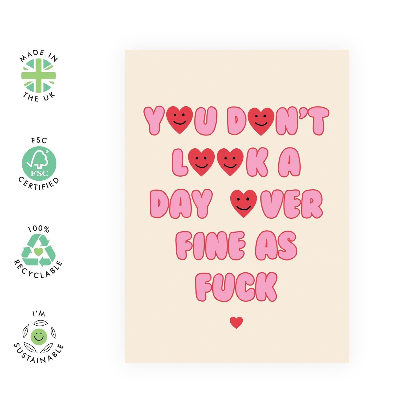 Wife Birthday Cards Funny - You Don't Look A Day Over - Girlfriend Birthday Cards - Hilarious Greeting Cards For Best Friend Boyfriend Partner - Gifts For Women - Comes With Stickers - By Central 23