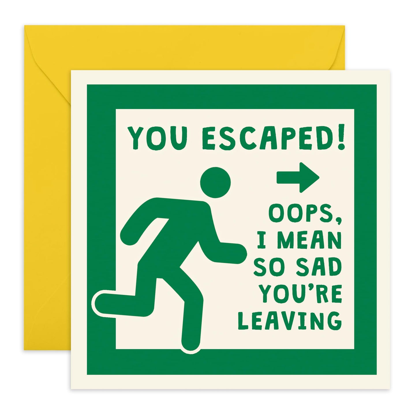 Leaving Cards For Colleague Leaving Gifts - You Escaped - Coworker Goodbye Cards Men Women - Funny Gifts For Boss Employee Officemate - Niece Nephew - Comes With Fun Stickers By Central 23