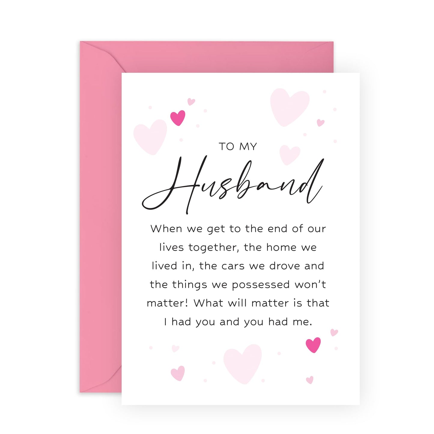 Sweet Message Anniversary Card - 'To My Husband' - Anniversary & Valentines Gifts for Married Couples, Husband, Partner, Hubby, Other Half - For You - Comes with Fun Stickers