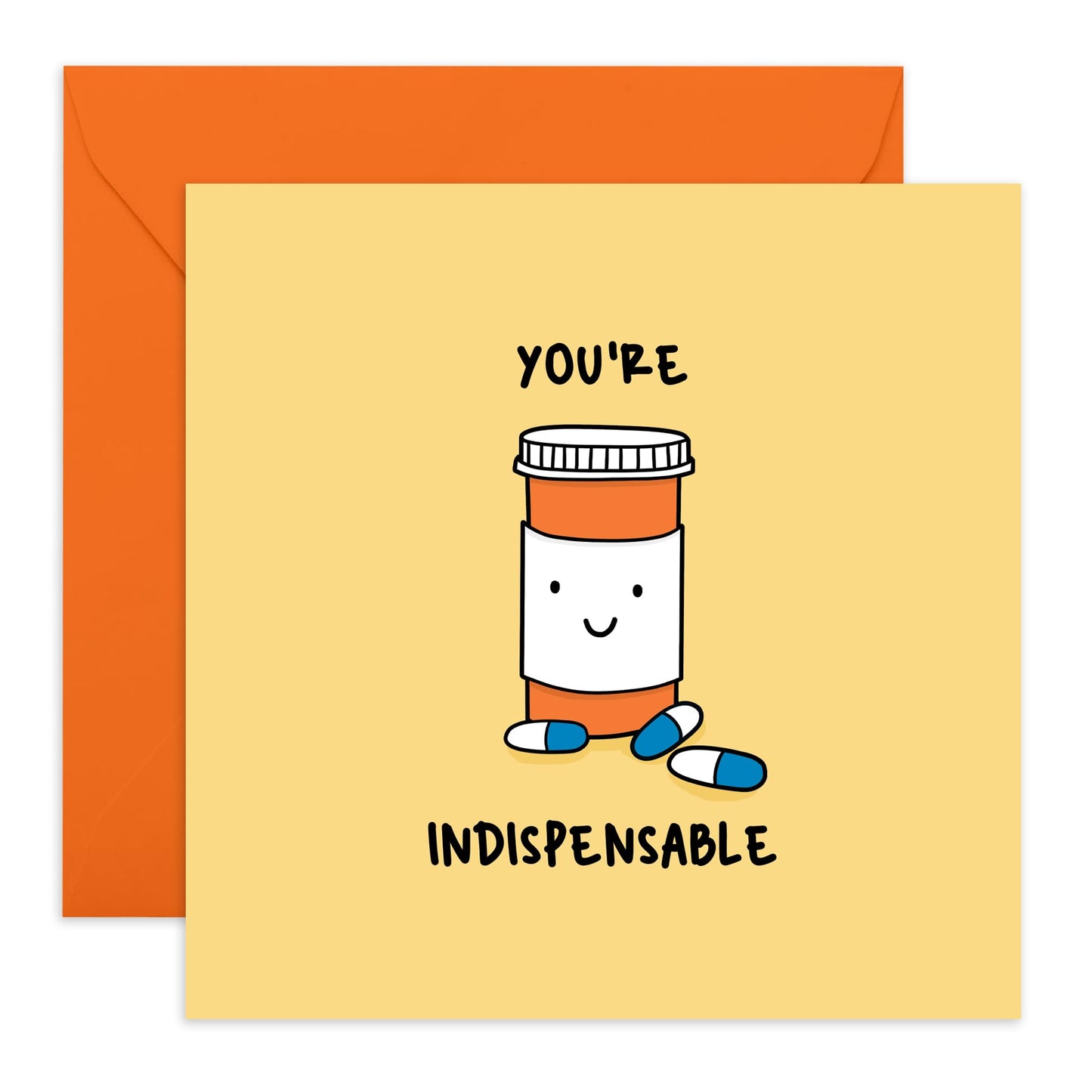 Best Friend Birthday Card - You're Indispensable - Leaving Cards For Colleagues Workmate - Appreciation Cards For Men Women - Comes With Stickers And Envelope - By Central 23