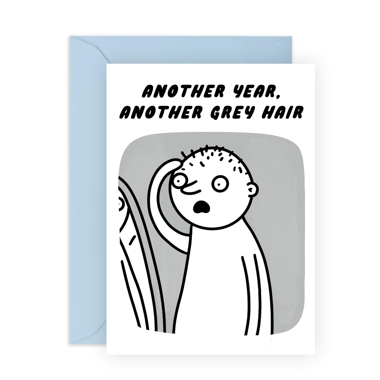 Funny Birthday Card - 'Another Year, Another Grey Hair' - Hilarious Jokes for him, her, friends, old parents - Growing Older - Comes with Fun Stickers