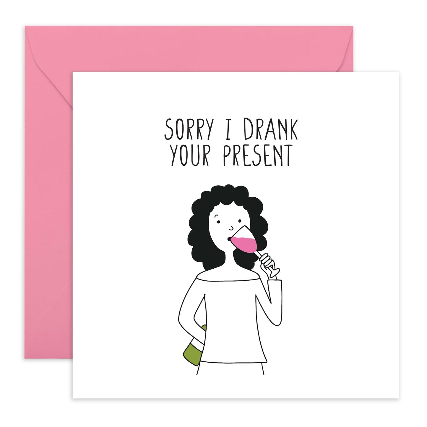 Best Friend Birthday Card - I Drank Your Present - Cheeky Greeting Cards For Women Her Girls - Bestie Birthday Card Bff - Fierce Fabulous Friends - Comes With Stickers By Central 23