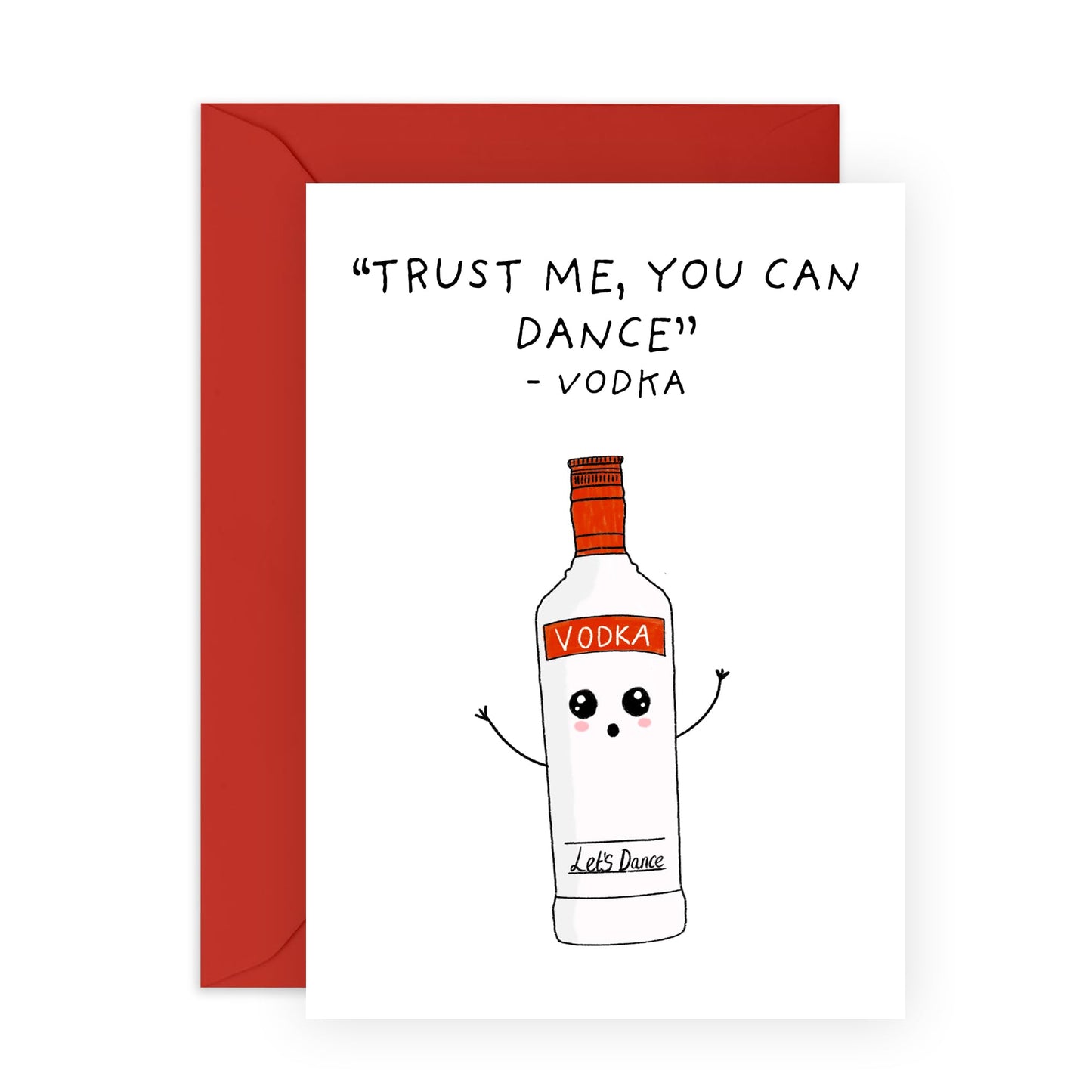 Hilarious Birthday Card Before Party - 'Vodka Dance' - Gifts for Colleagues, Co-workers, Officemate, Partner, Him, Her, Mates, Bruv, Friends - Getting Drunk - Comes with Fun Stickers